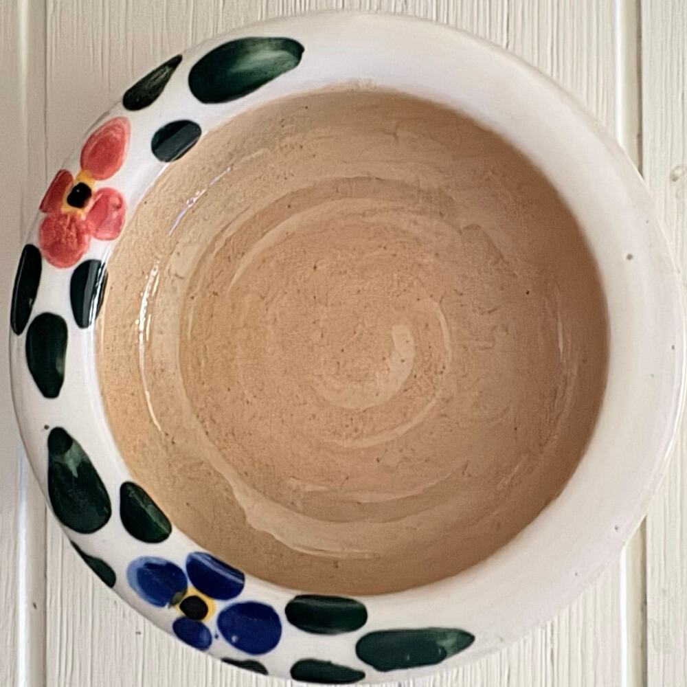 O’Neil Ireland Hand Painted Pottery Bowl Floral Leaf Trinket Dish Signed 3.5” - Picture 2 of 5